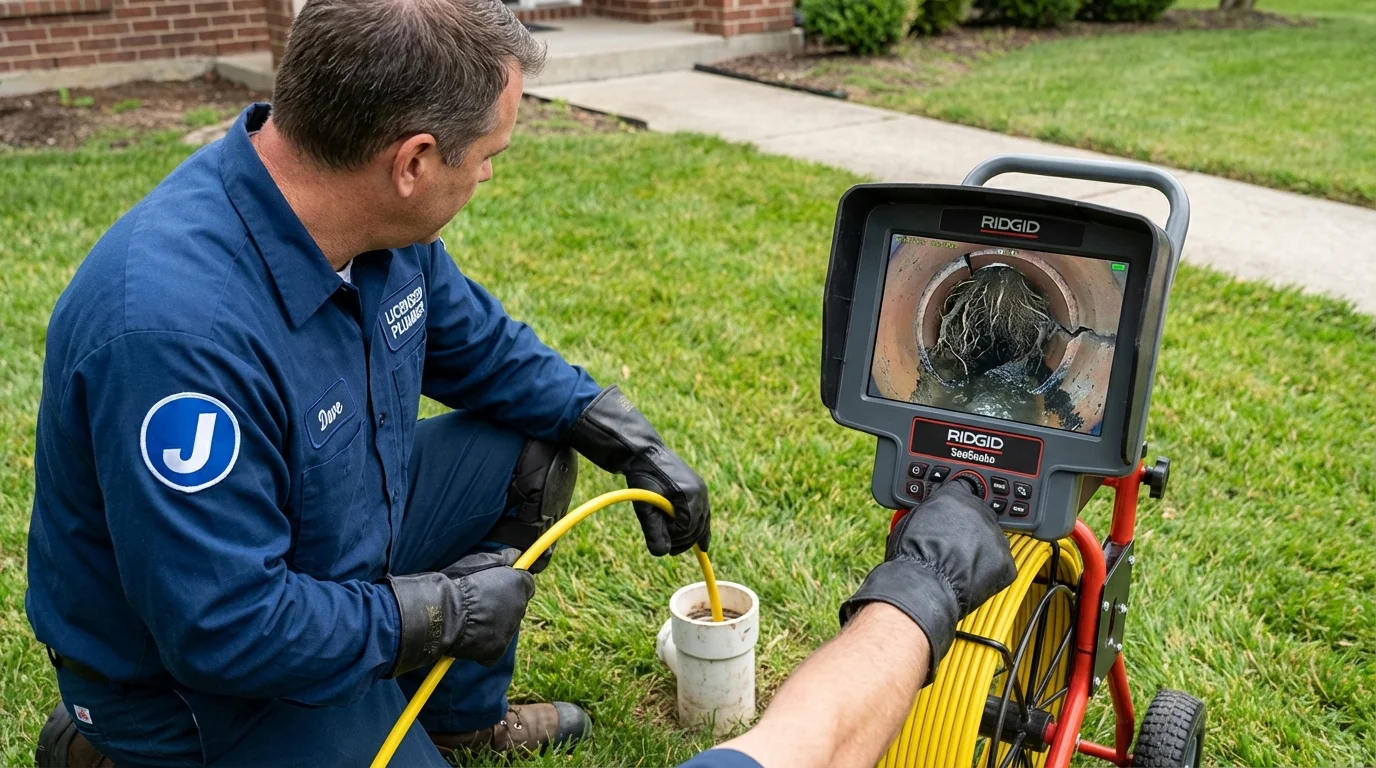 Sewer camera inspection being performed by Johns Plumbing LLC in Cortez